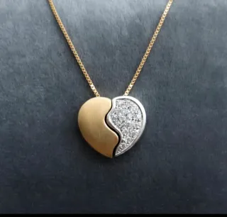 Collana Donna in Argento 925,Oro e Duraliti