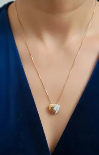 Collana Donna in Argento 925,Oro e Duraliti
