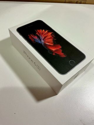 iPhone 6s con cargador, auriculares y caja