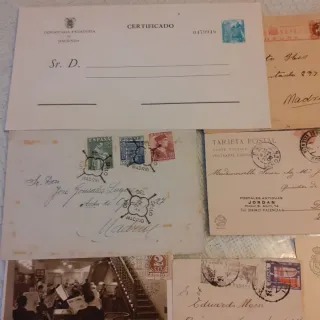 Lotto 37 Pezzi Storia Postale Spagna. 1850-1988.