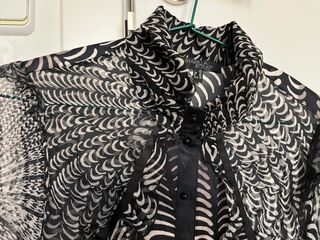 Camisa Mariella Rosati Blanco y Negro