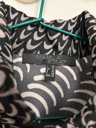 Camisa Mariella Rosati Blanco y Negro