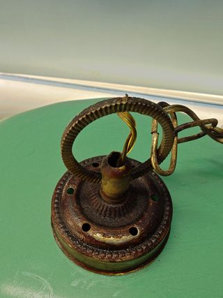 curiosa Lámpara de techo cristal verde 43 cm. diametro -Iluminación de Techo