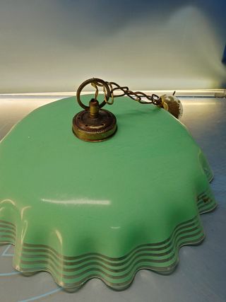 curiosa Lámpara de techo cristal verde 43 cm. diametro -Iluminación de Techo