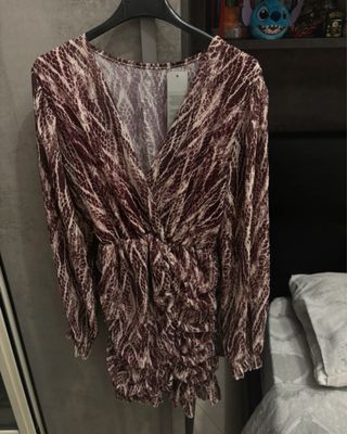 Abito leggero fantasia marrone