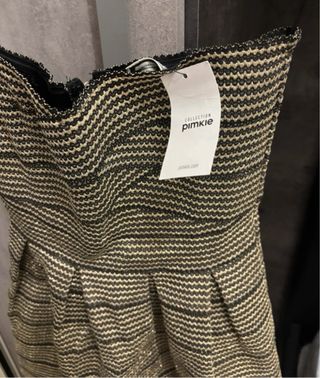 Vestito Pimkie fantasia righe oro nero