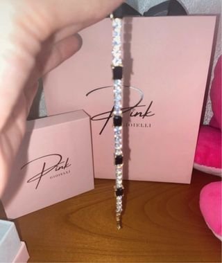 Bracciale Pink Gioielli con pietre nere e zirconi