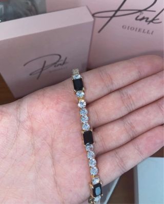 Bracciale Pink Gioielli con pietre nere e zirconi