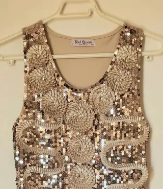 Vestito donna Red Queen paillettes