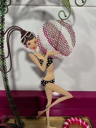 Colgador joyero palmera con figura