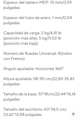 Mesa auxiliar estudio portátil tablet libros nueva