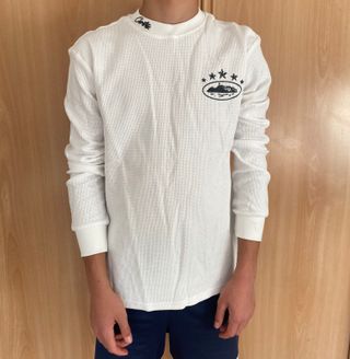 Camiseta blanca manga larga