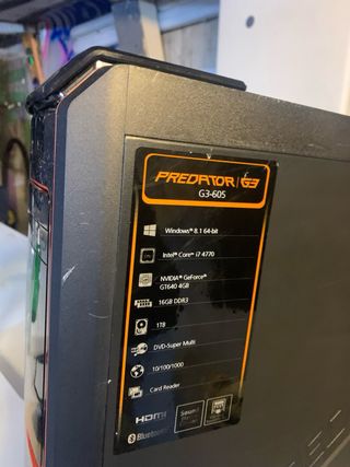 Torre PC Acer Predator G3 Negra/Naranja