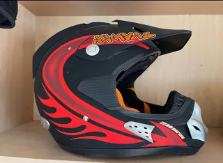 Casco Motocross Enduro Negro/Rojo