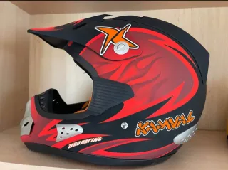 Casco Motocross Enduro Negro/Rojo