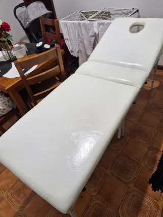 Maca de massagem dobrável branca