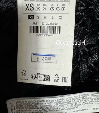 Falda Zara flecos XS