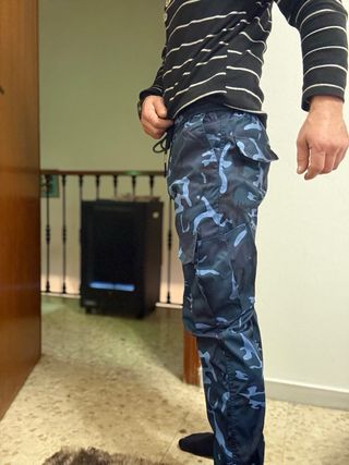 Pantalones Cargo Camuflaje Azul