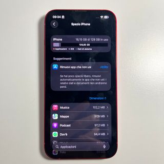 IPHONE 13 APPLE ROSSO 128GB + SCATOLA E CAVO USB