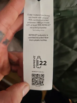 Cazadora Calvin Klein verde acolchada