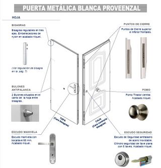 PUERTA METÁLICA PROVENZAL BLANCA