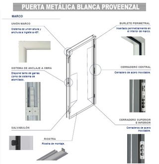 PUERTA METÁLICA PROVENZAL BLANCA