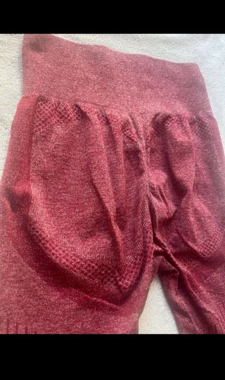 Leggings deportivos burdeos sin costuras