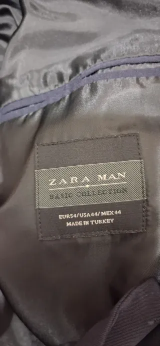 Chaqueta americana Zara Talla 54 XL Azul