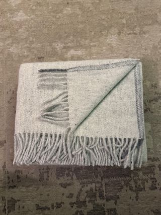 Plaid in pura Lana Vergine Beige/Grigio