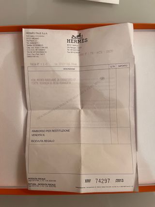 Svuota tasche Hermès Couvertures et Tenues de Jou