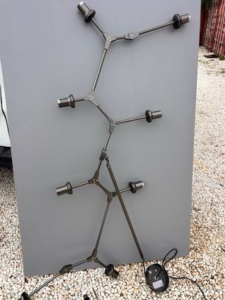 Lámpara colgante comedor cristal y metal