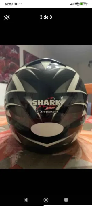Capacete Shark Preto e Branco tamanho S.