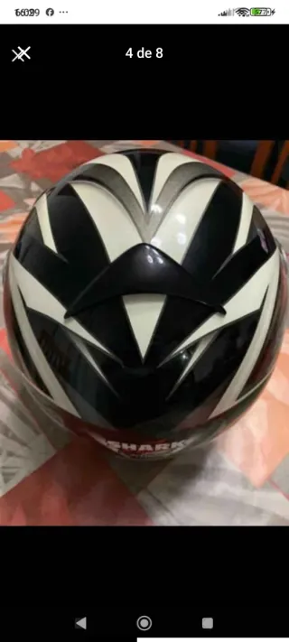 Capacete Shark Preto e Branco tamanho S.