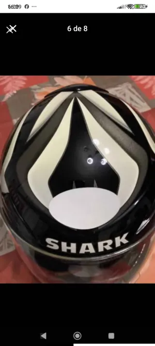 Capacete Shark Preto e Branco tamanho S.