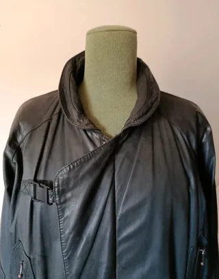 Cappotto Vera Pelle Nero