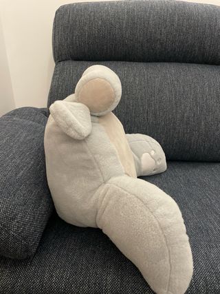 Almohada Lectura Infantil Oso Beige Gris