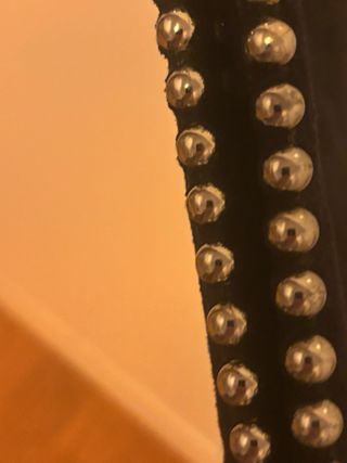 Bolso Zara ante negro con cadena plateada