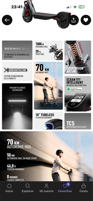 Patinete eléctrico Segway F3E