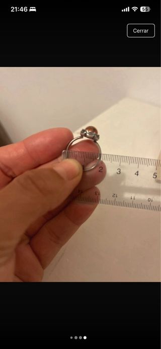 Anillo Ámbar Natural Plata