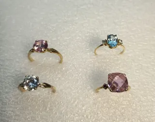 Anillos Joyería Cubana 10k Oro y Piedras