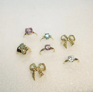 Anillos Joyería Cubana 10k Oro y Piedras