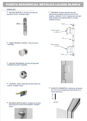PUERTA METÁLICA EXTERIOR 3C