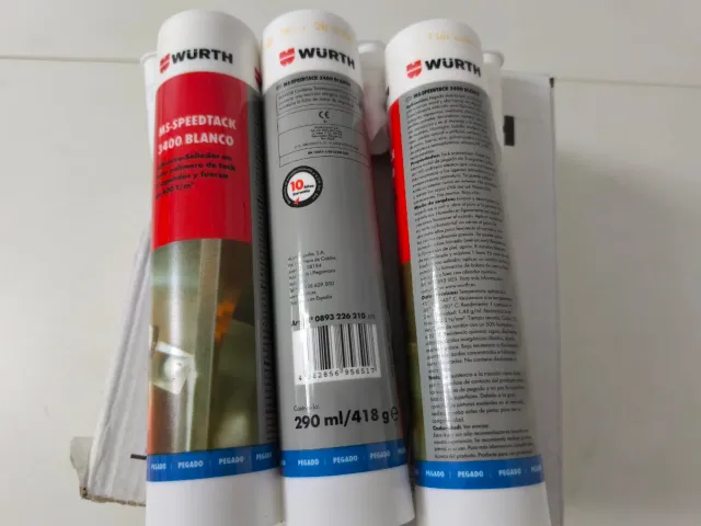 12 tubos Adhesivo Sellador Wurth MS Polímero
