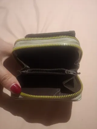 Monedero multi tarjetas plateado