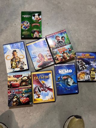 Lote 7 Películas DVD Infantiles Disney Pixar
