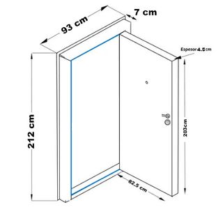 PUERTA BLINDADA SAPELLY-BLANCO