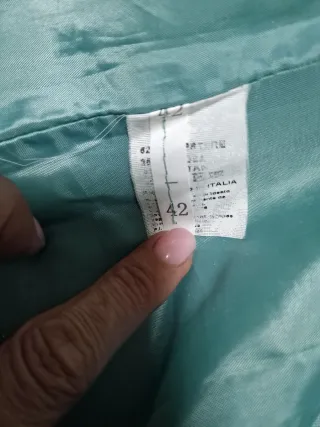 Talco cappotto corto verde menta 42