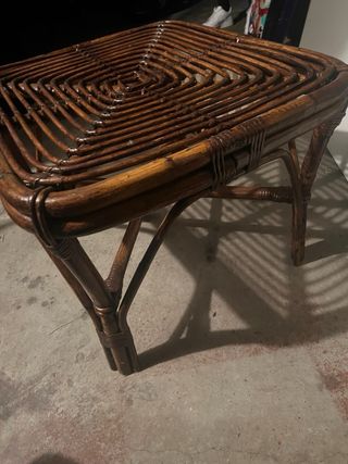 Sgabello in Rattan Marrone