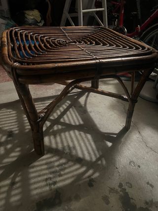 Sgabello in Rattan Marrone