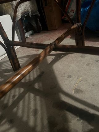 Sgabello in Rattan Marrone